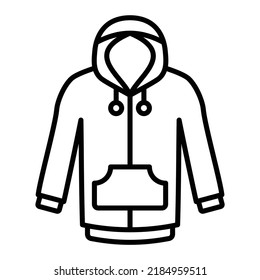 Icono vectorial de Hoodie. Se puede usar para imprimir, móviles y aplicaciones web.
