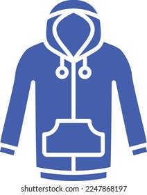Icono vectorial de Hoodie. Se puede usar para imprimir, móviles y aplicaciones web.
