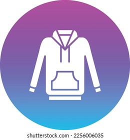 Icono vectorial de Hoodie. Se puede usar para imprimir, móviles y aplicaciones web.
