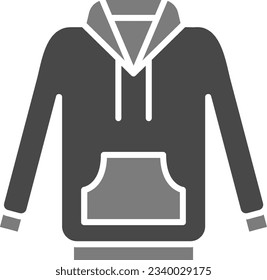 Icono vectorial de Hoodie. Se puede usar para imprimir, móviles y aplicaciones web.