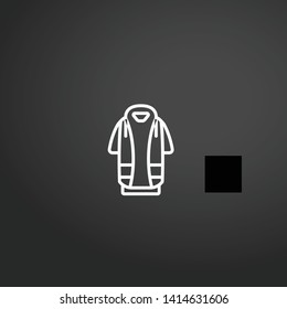 Hoodie vector icon. Hoodie concept stroke symbol design. Thin graphic elements vector illustration, outline pattern for your web site design, logo, UI. EPS 10.