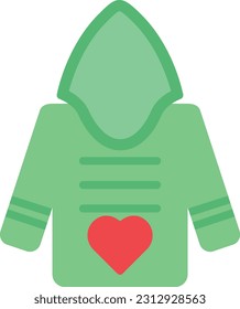 Hoodie Vector Icon Flat Style