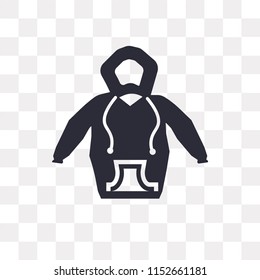 Hoodie vector icon isolated on transparent background, Hoodie logo concept