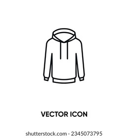 Hoodie vector icon. Modern, simple flat vector illustration for website or mobile app. Sweatshirt symbol, logo illustration. Pixel perfect vector graphics	