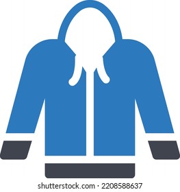 hoodie Vector illustration on a transparent background. Premium quality symmbols. Glyphs vector icons for concept and graphic design.