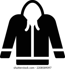 hoodie Vector illustration on a transparent background. Premium quality symmbols. Glyphs vector icons for concept and graphic design.