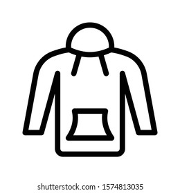 hoodie vector thin line icon 