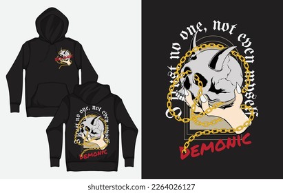 Hoodies mit Character Streetwear Design, Dead Skull Trust No