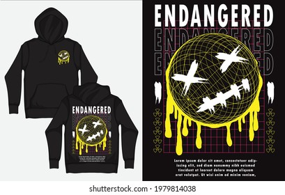 Hoodies with Character Streetwear Design, Emotion, Endangered