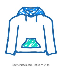 hoodies clothing doodle icon sketch vector. hoodies clothing sign. isolated symbol illustration