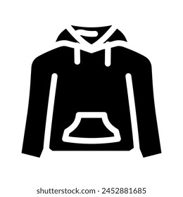 hoodies clothing glyph icon vector. hoodies clothing sign. isolated symbol illustration