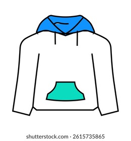 hoodies clothing line icon vector. hoodies clothing sign. isolated symbol illustration