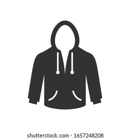 Hoodies vector icon on white background.