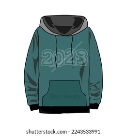 Hoody design inspired by new year 2023 illustration