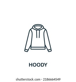 Hoody icon. Monochrome simple Clothes icon for templates, web design and infographics