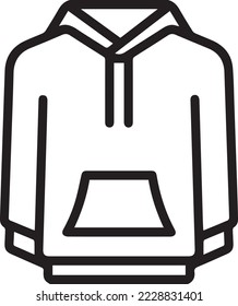 Hoody line icon. Hoodie wear sign. Hooded sweatshirt symbol. Quality design element. Line style hoody icon.