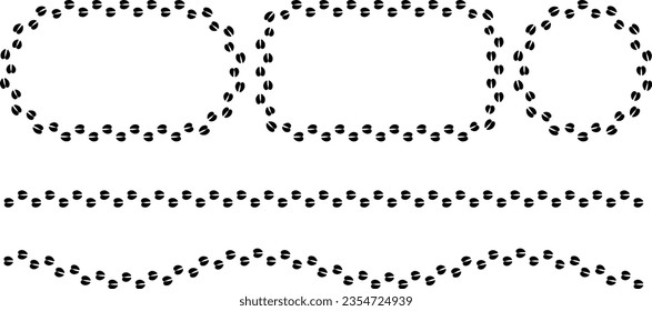 hoof footprint track frame with copy space