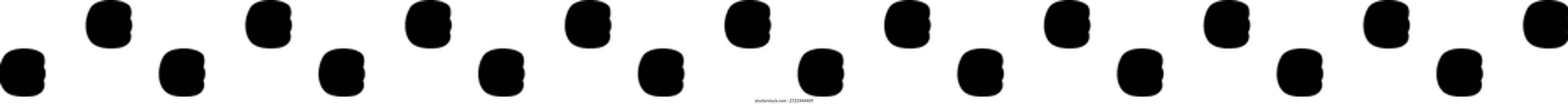 Hoof Print Vector Silhouette Pattern | Repeating Abstract Cloven Track Design Element