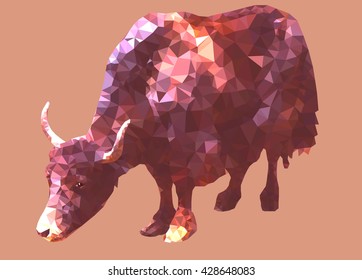 Hoofed animal (wild cow).