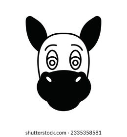 Hoofed mammal Vector icon which can easily modify or edit

