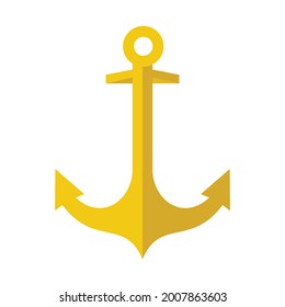 Hook anchor icon. Flat illustration of hook anchor vector icon isolated on white background