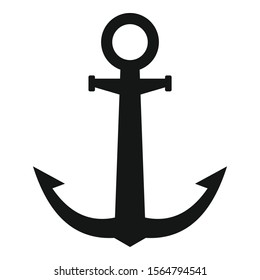 Hook anchor icon. Simple illustration of hook anchor vector icon for web design isolated on white background
