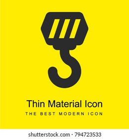 Hook bright yellow material minimal icon or logo design
