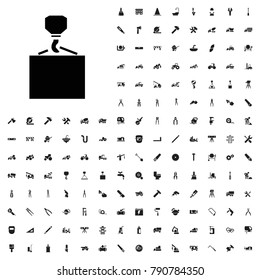 Hook with cargo icon illustration isolated vector sign symbol. editable construction icons vector set.