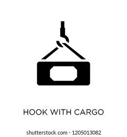 hook with cargo icon. hook with cargo symbol design from Construction collection. Simple element vector illustration on white background.
