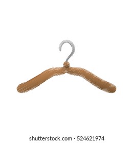 hook clothes isolated icon vector illustration design