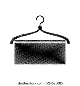hook clothes with towel isolated icon vector illustration design