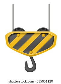 hook crane for building vector illustration isolated on white background