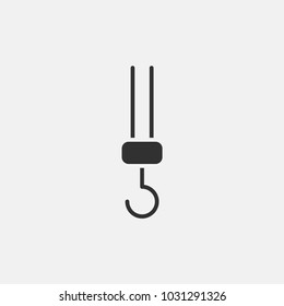 Hook crane icon illustration isolated vector sign symbol