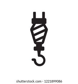 Hook crane icon. Trendy Hook crane logo concept on white background from Industry collection. Suitable for use on web apps, mobile apps and print media.