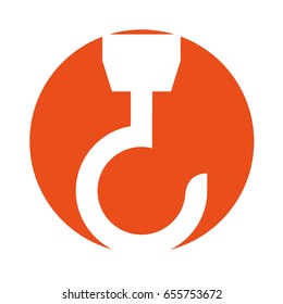 hook crane isolated icon