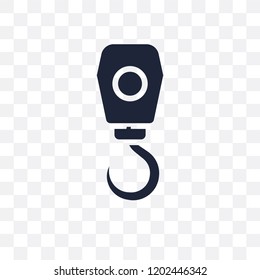 Hook crane transparent icon. Hook crane symbol design from Industry collection. Simple element vector illustration on transparent background.