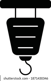 hook and crane Vector Icon 