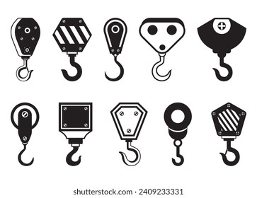 Vector De Grúa Hook Para Impresión, Clipart De Grúa Hook, Ilustración Vectorial De Grúa Hook