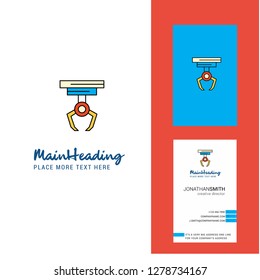 Hook Creative Logo and business card. vertical Design Vector