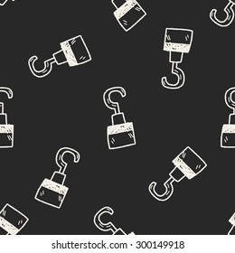 hook doodle seamless pattern background