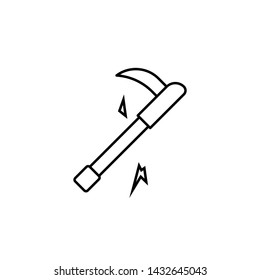 Hook, firefighter icon. Element of firefighter icon. Thin line icon for website design and development, app development