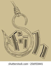 hook fish logo