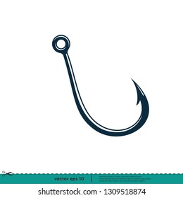 Hook fishing bait icon symbol