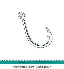 Hook fishing bait icon symbol