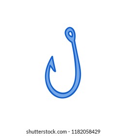 hook for fishing doodle icon