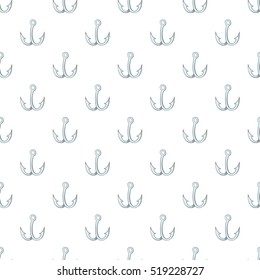 Hook for fishing pattern. Cartoon illustration of hook for fishing vector pattern for web
