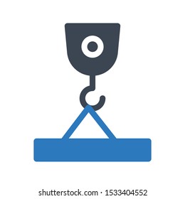 hook glyph color vector icon