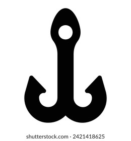 Hakenglyph-Symbol auf weißem Hintergrund