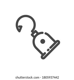 icono de halloween con contorno plano de mano