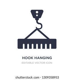 hook hanging material icon on white background. Simple element illustration from Buildings concept. hook hanging material icon symbol design.